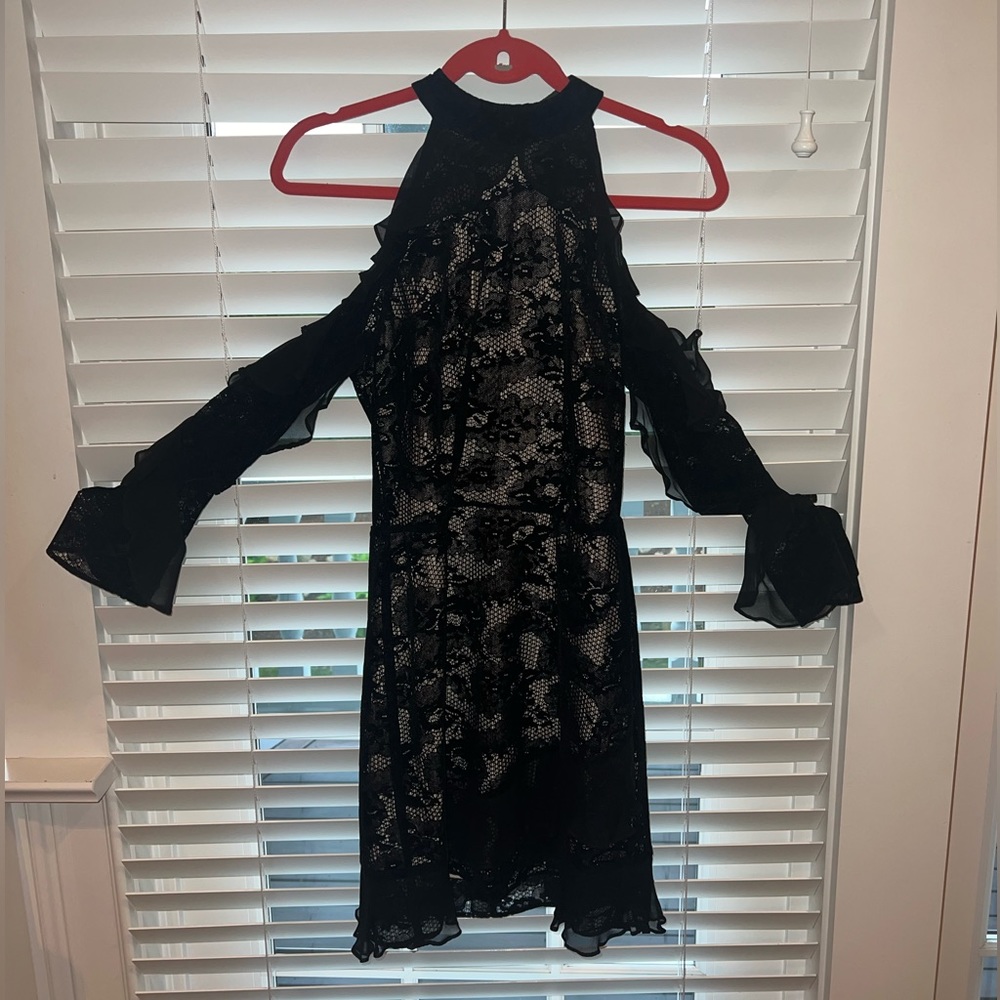 Parker cold-shoulder  cocktail dress